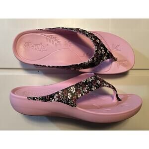 Alegria Ode Slides Sandals Women's EUR 41 US 10.5-11 Pink Wildflower Flip Flops